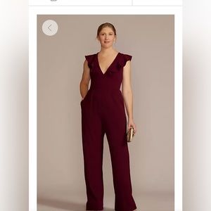 Burgundy jumpsuit